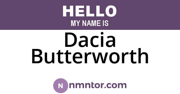 Dacia Butterworth