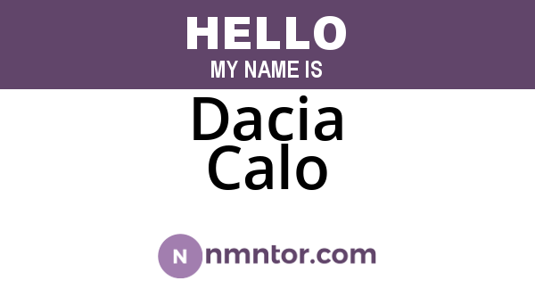 Dacia Calo