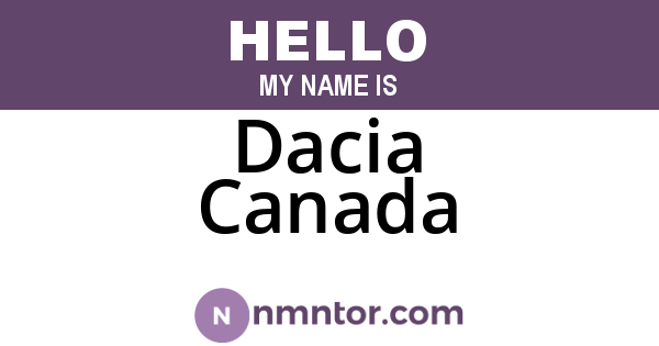 Dacia Canada