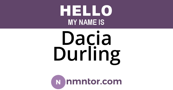 Dacia Durling