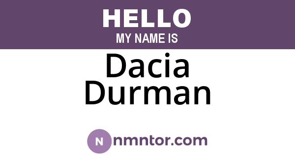 Dacia Durman