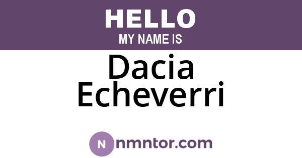 Dacia Echeverri