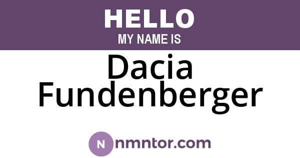 Dacia Fundenberger
