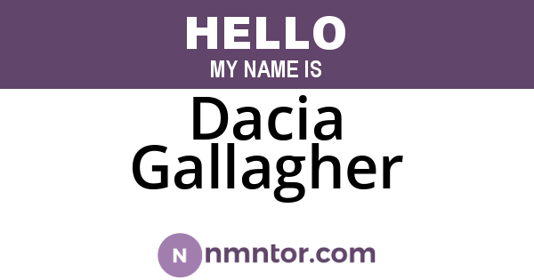 Dacia Gallagher