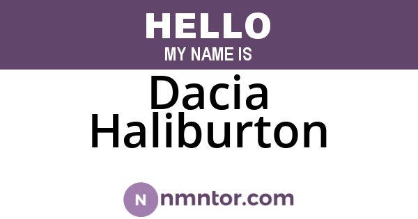 Dacia Haliburton