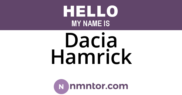 Dacia Hamrick