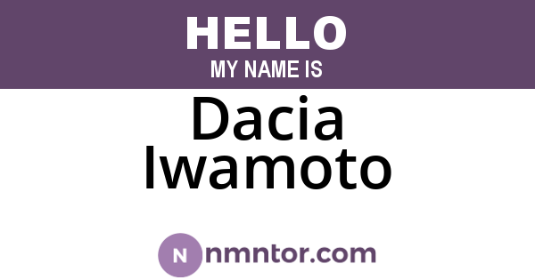 Dacia Iwamoto