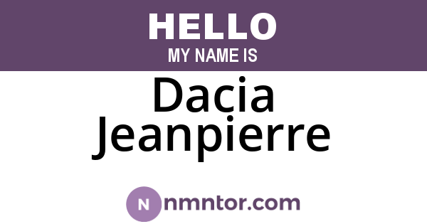 Dacia Jeanpierre