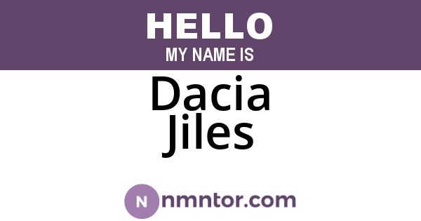 Dacia Jiles