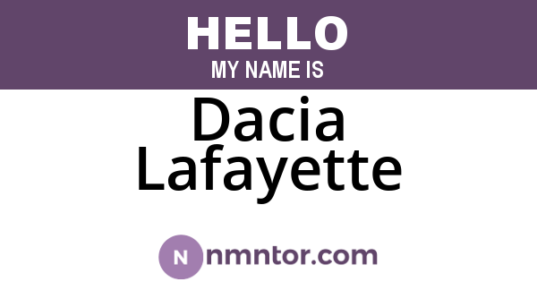 Dacia Lafayette