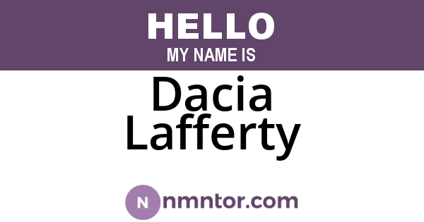 Dacia Lafferty