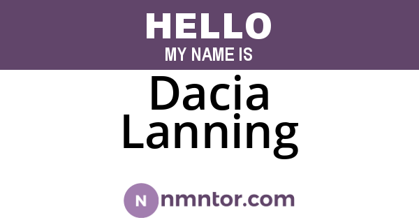 Dacia Lanning