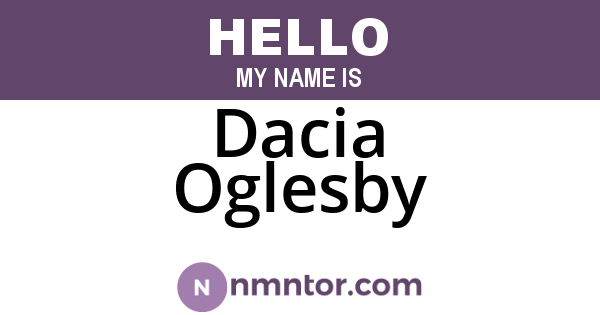 Dacia Oglesby