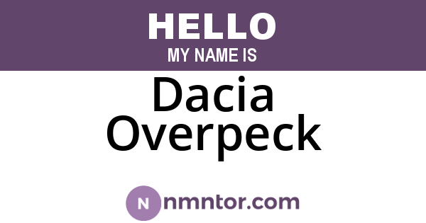 Dacia Overpeck