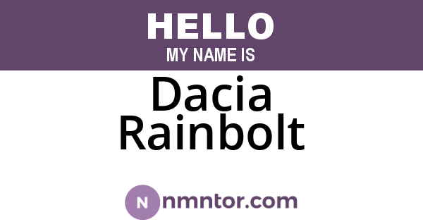 Dacia Rainbolt