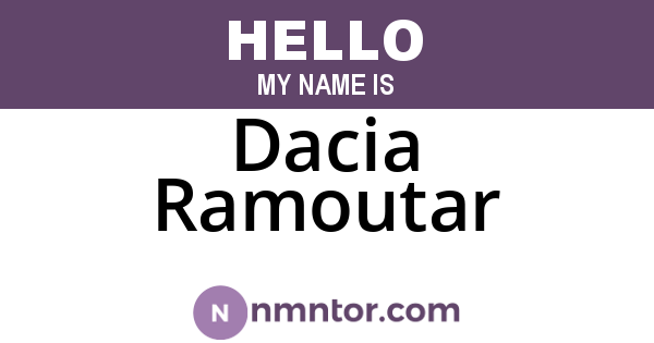 Dacia Ramoutar