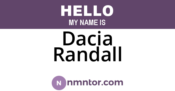 Dacia Randall