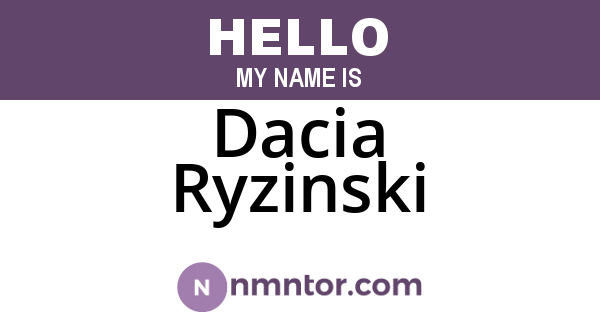 Dacia Ryzinski