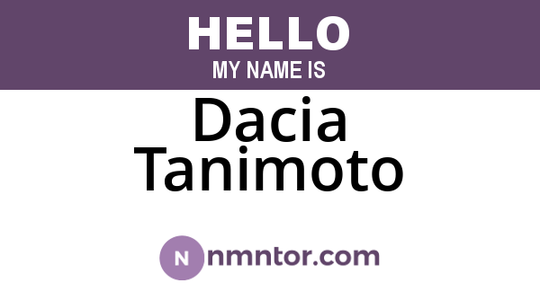 Dacia Tanimoto