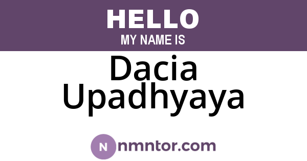 Dacia Upadhyaya
