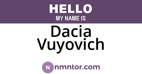 Dacia Vuyovich