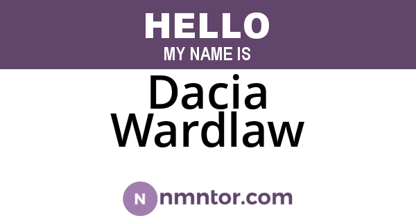 Dacia Wardlaw