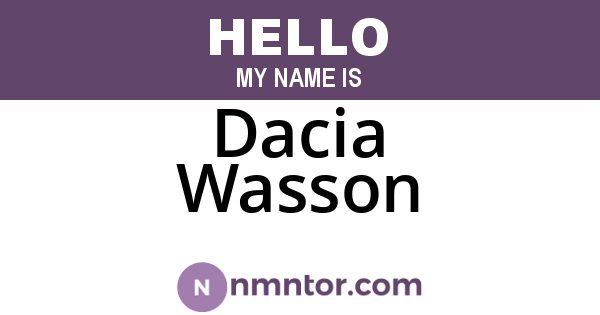 Dacia Wasson