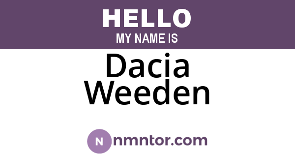 Dacia Weeden