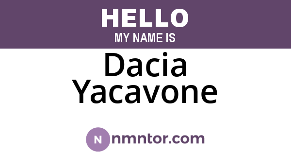 Dacia Yacavone