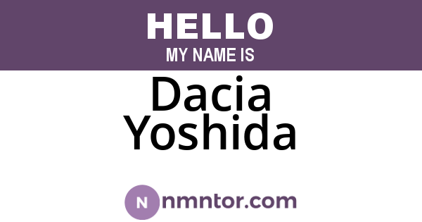 Dacia Yoshida