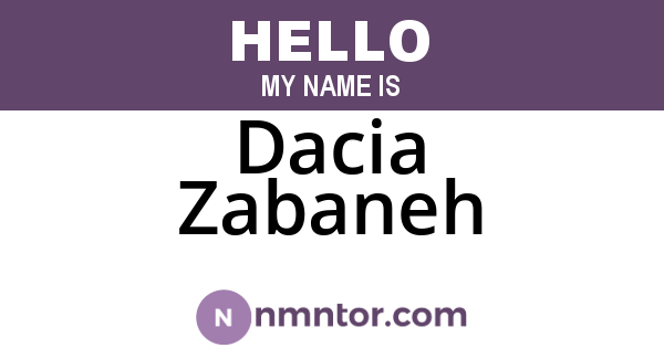 Dacia Zabaneh
