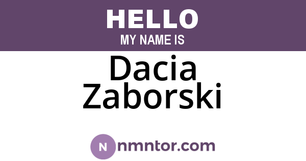 Dacia Zaborski