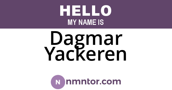 Dagmar Yackeren