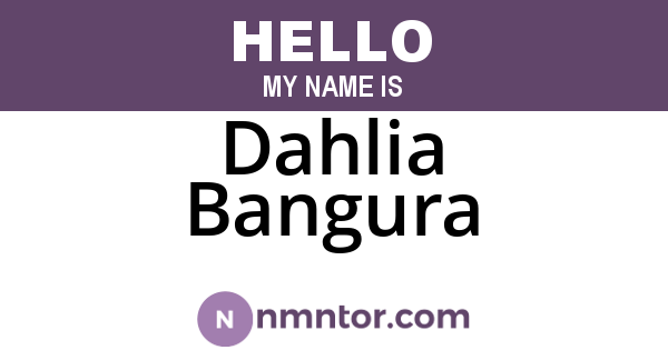 Dahlia Bangura