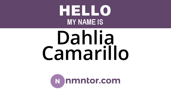 Dahlia Camarillo