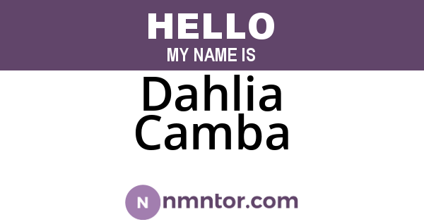Dahlia Camba