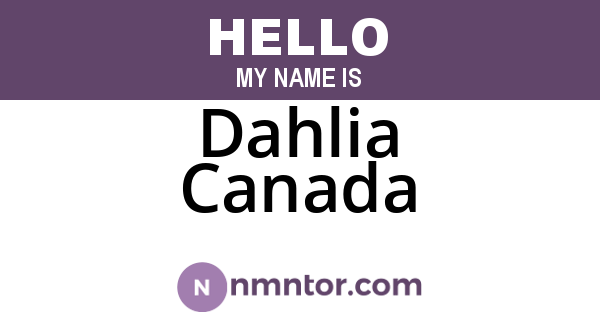 Dahlia Canada