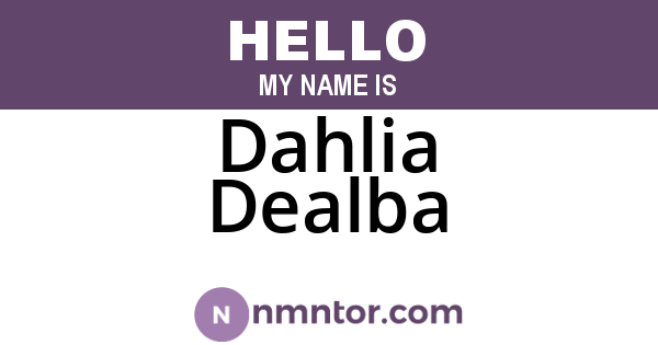 Dahlia Dealba