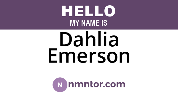 Dahlia Emerson