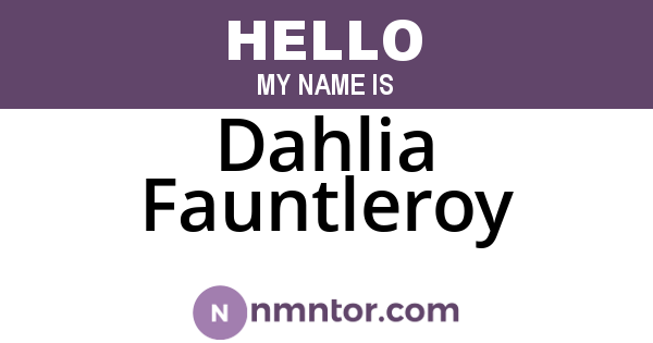 Dahlia Fauntleroy