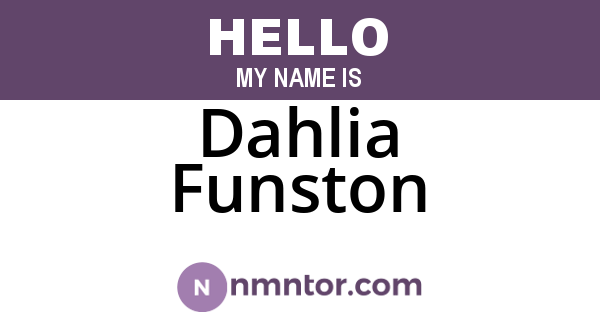 Dahlia Funston