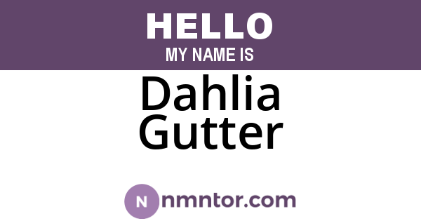 Dahlia Gutter