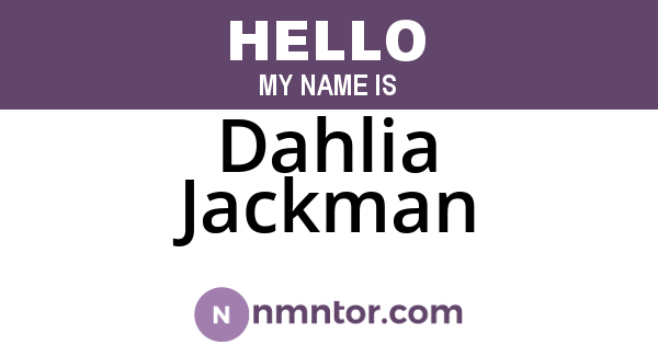 Dahlia Jackman