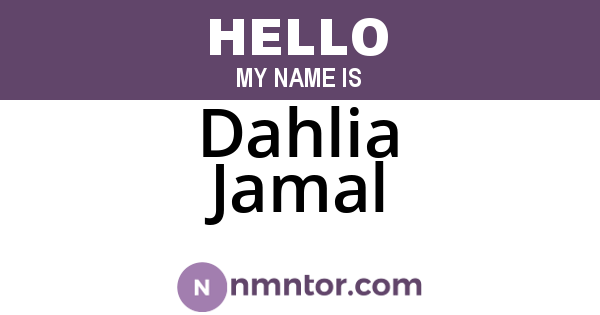 Dahlia Jamal