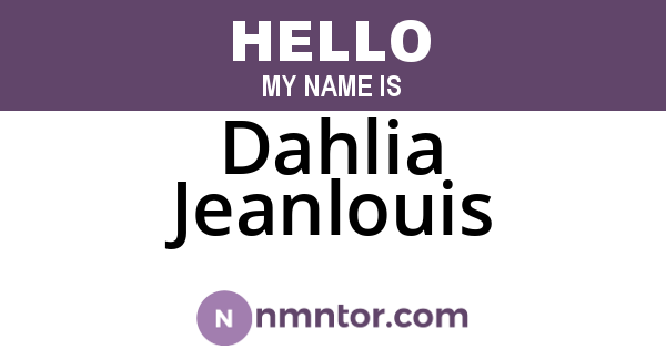 Dahlia Jeanlouis
