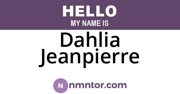Dahlia Jeanpierre