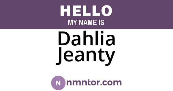 Dahlia Jeanty