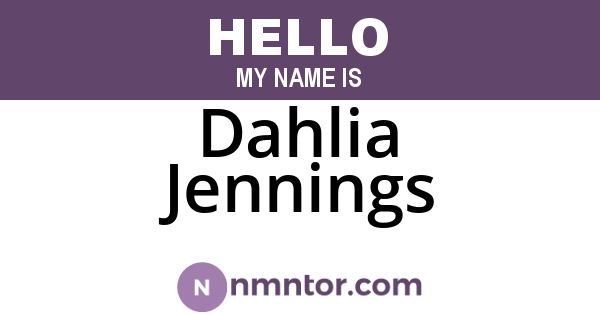 Dahlia Jennings
