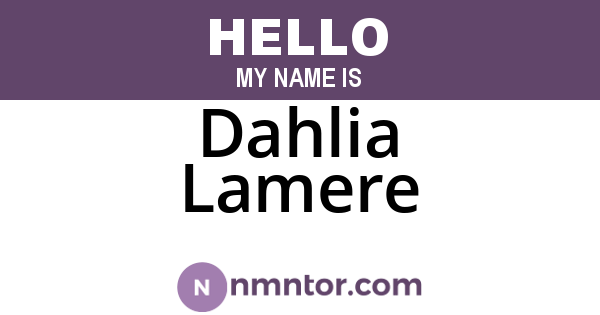 Dahlia Lamere