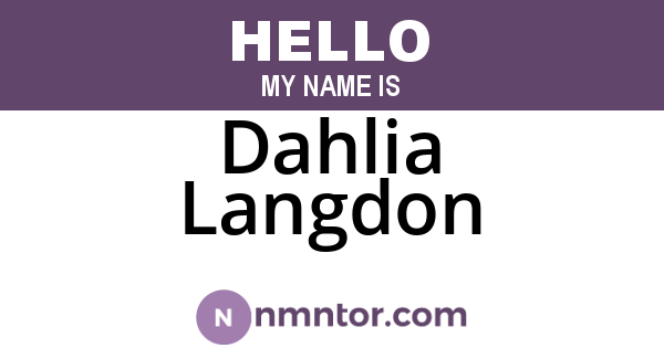 Dahlia Langdon